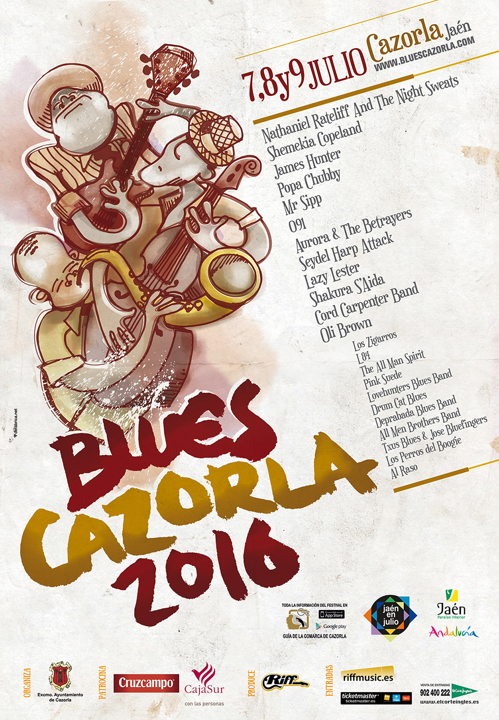 Cartel del Festival de Blues de Cazorla 2016
