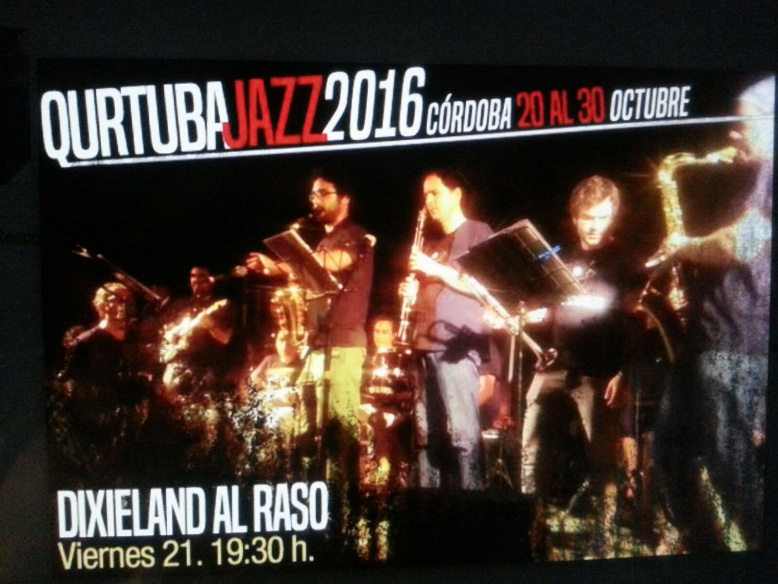 Cartel Qurtuba Jazz 2016. Dixieland Al Raso. Viernes 21 a las 19:30h